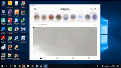 Gambar ilustrasi tampilan Instagram di windows 10