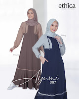 Koleksi Gamis Ethica Terbaru Ayumi 357 Baju Dress Muslimah Daily Outfit Simple Elegant