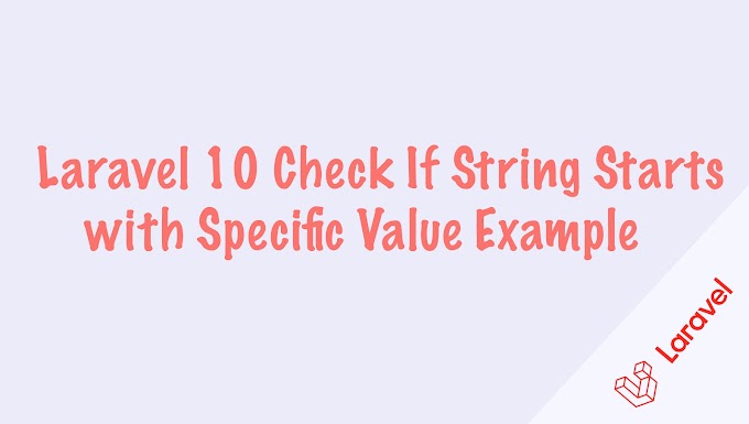 Laravel 10 Check If String Starts with Specific Value Example