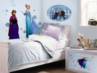 Gambar Wallpaper Dinding Kamar Tidur Anak Perempuan Frozen Murah