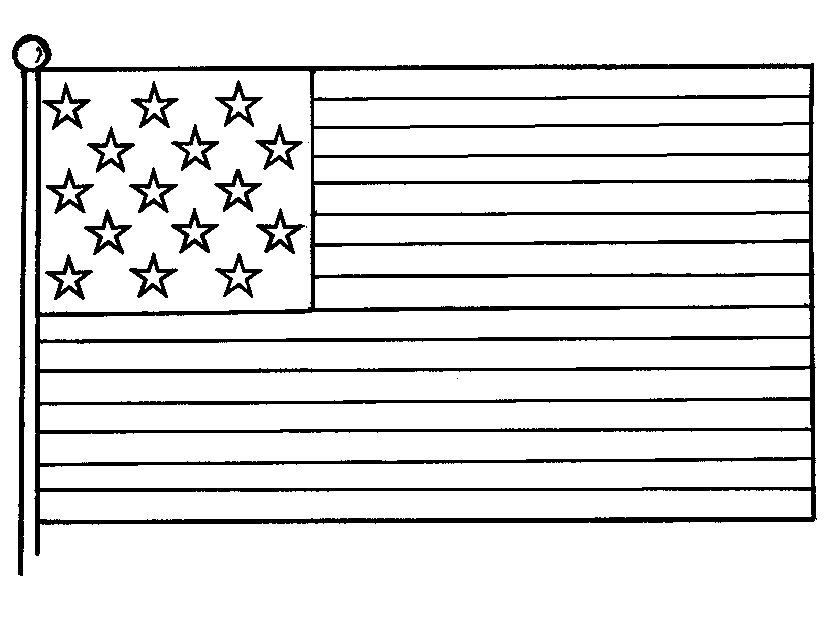 Flag American Coloring Pages 10