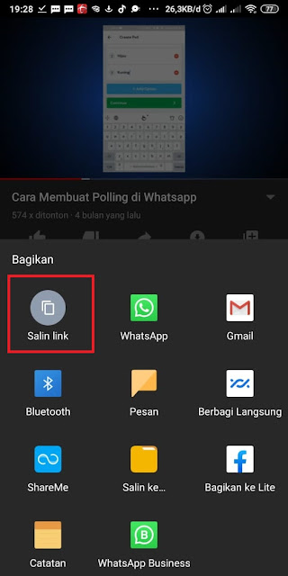 Cara Membagikan Video Offline Youtube ke WA 2