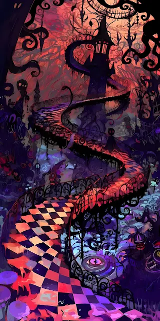 Nightmare Wonderland – 4K Fantasy Horror Wallpaper