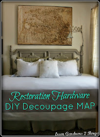  DIY [ Restoration Hardware ] Decoupage Paris Map