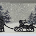Black and white canvas with wintry scene