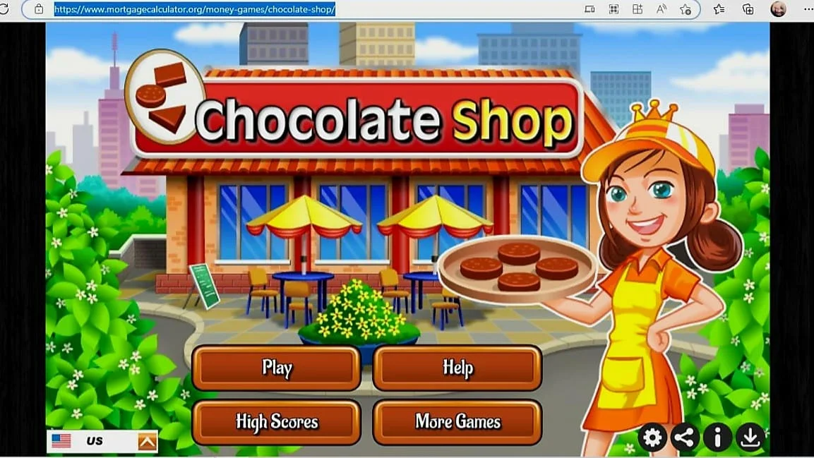 Game online Chocolate Shope, Mortgagecalculator.org