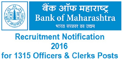 Bank of Maharashtra Recruitment 2016