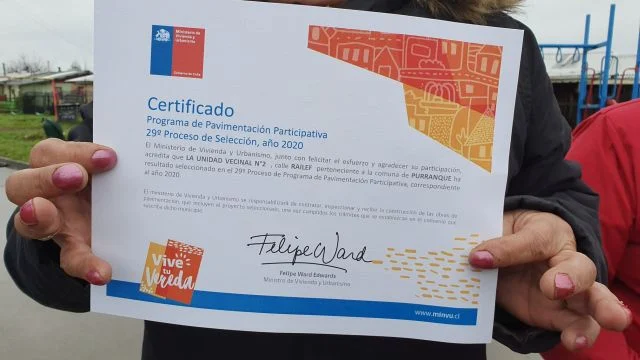  certificado de pavimentación participativa