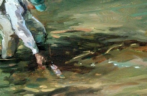 Mary Maxam - paintings: Success! fly fishing and catching, Northwest  landscape