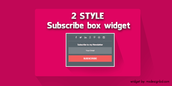 2 Best Email Subscribe Widget for Blogger - Responsive Blogger Template