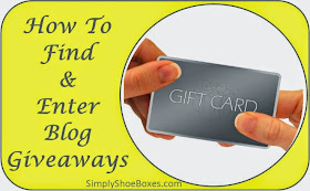 How to find and enter blog giveaways to help fill Operation Christmas Child shoeboxes.