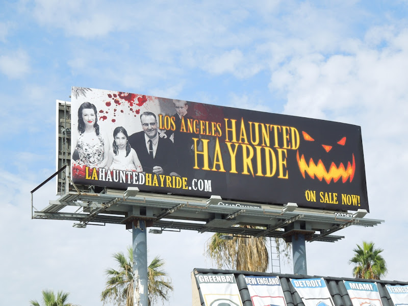 LA Haunted Hayride family portrait billboard