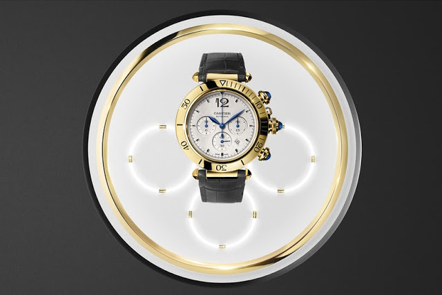 2021 Montres＆Miracles: Réplique de Montre Cartier Pacha de Cartier 41mm Chronographe Blanc Argenté