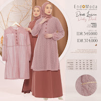 Endomoda Terbaru dess Lavina Baju Gamis Brukat Outfit Kondangan