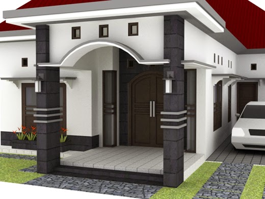 Model teras rumah depan mewah sederhana minimalis terbaru | Denah ...