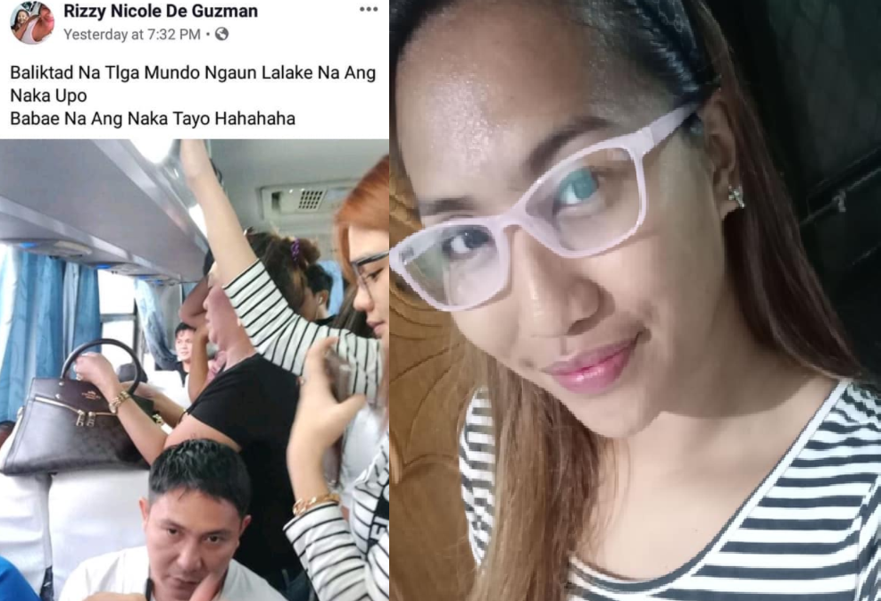 Nagreklamo at pinost pa ni ate dahil hindi daw siya pinaupo ng lalaking commuter sa bus na sinasakyan niya 