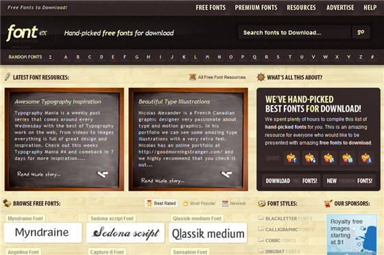 Free font