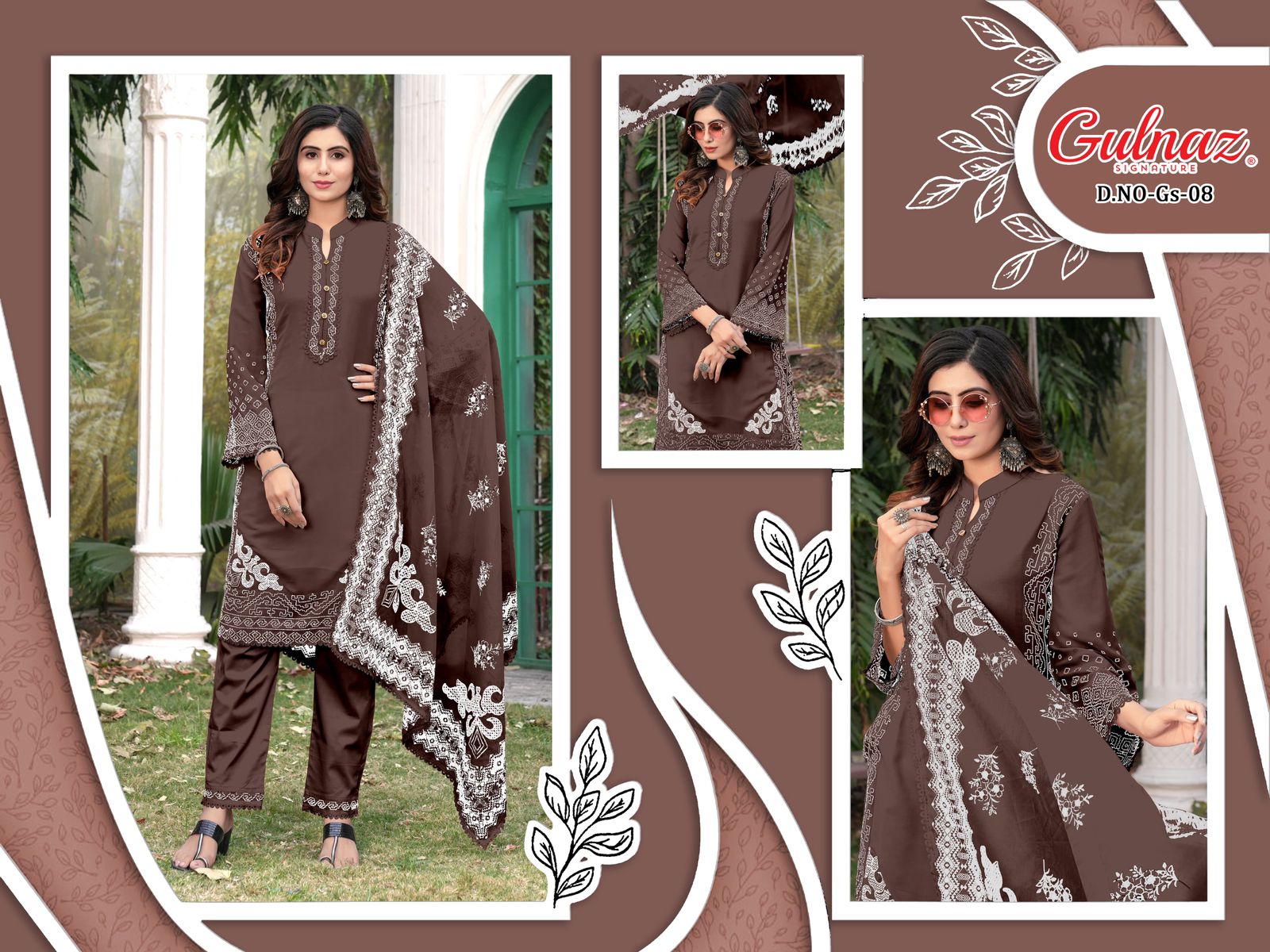 8 Gulnaz Georgette With Work Pakistani Readymade Suits