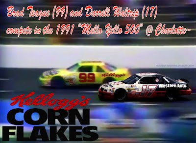 Brad Teague #99 Kellogg's Corn Flakes Chevrolet Racing Champions 1/64 NASCAR diecast blog 1991 Winston Cup Charlotte Ralph Ball 