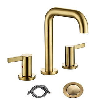 Solid Brass Two Handle Widespread Bathroom Sink Faucet...