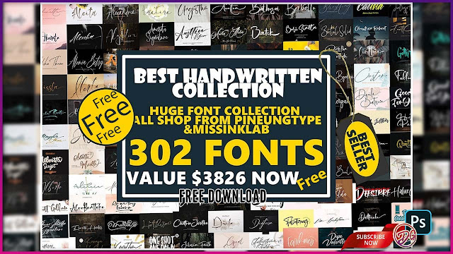 302 Fonts All in Collection | 2023 Fonts Pack