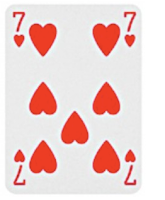 Seven of hearts playing card