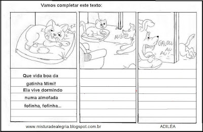 Produção de texto 1º ano de alfabetização