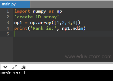 numpy rank - CBSE Class 11 - Informatics Practices - Python Basics - Numpy Arrays (Part-1) - Question and Answers (#CBSEclass11Python)(#cbse)(#eduvictors)