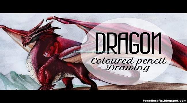 New Color Pencil Drawings Dragon