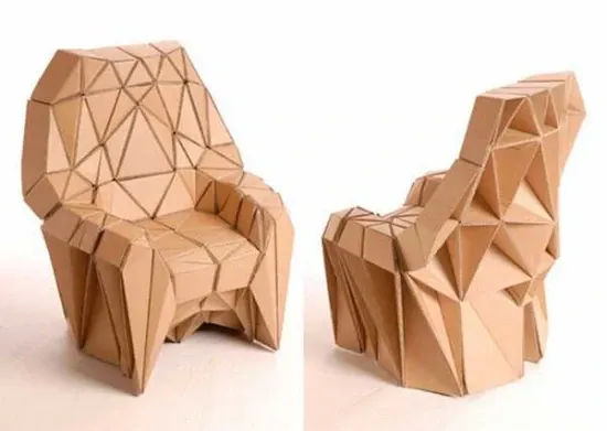 furnitur kreatif dari kertas kardus