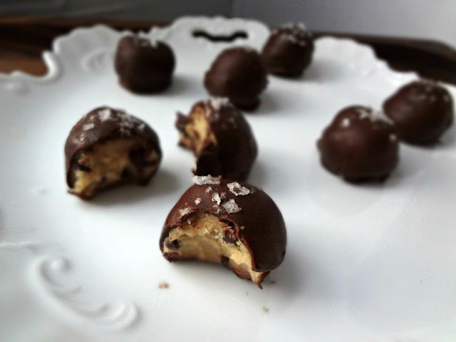 Salted Browned Butter Chocolate Chip Cookie Dough Truffles