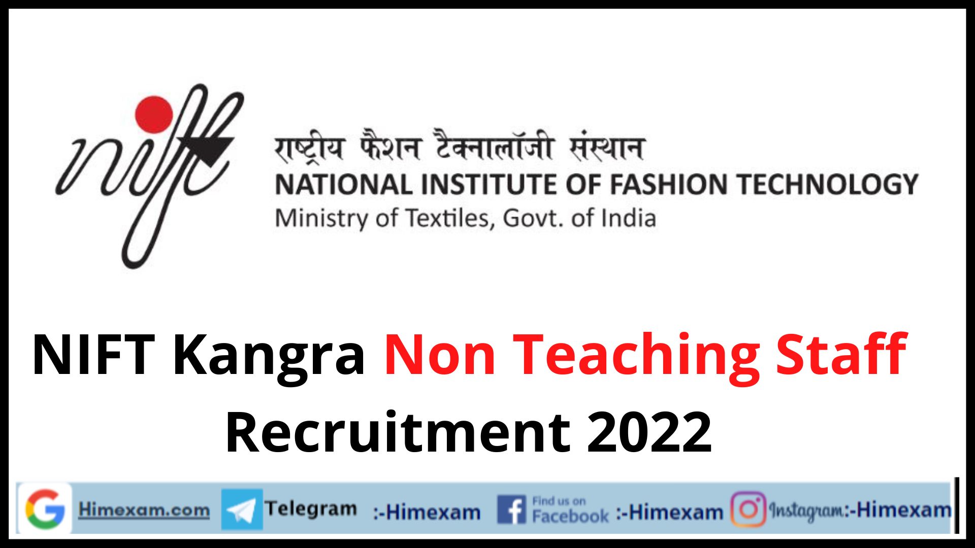 NIFT Kangra Non Teaching Staff Recruitment 2022