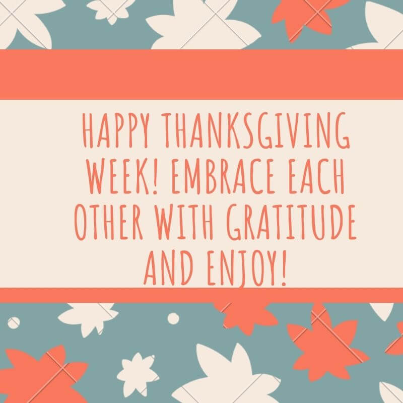 Thanksgiving Weekly Messages