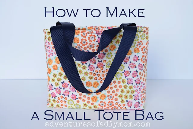 How to sew a small tote bag with a lining - easy DIY tutorial