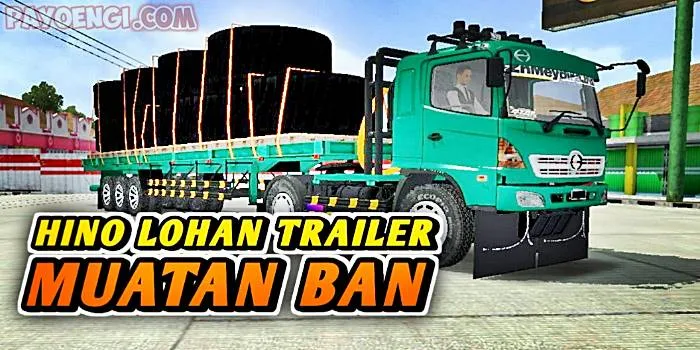 mod hino lohan trailer muatan ban