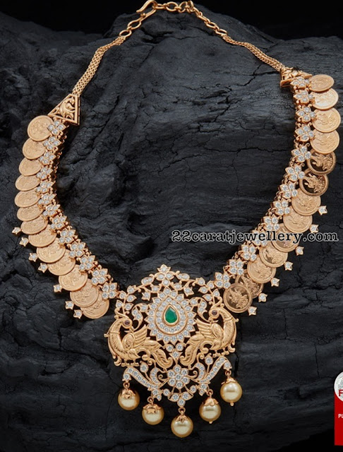 Lakshmi Haram Designs by Navrathan Jewellers