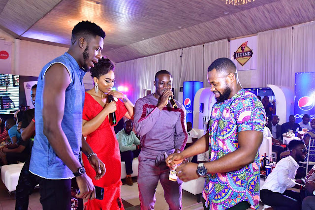 Photos: Tboss, Bisola, Debby Rise, Gifty, Soma, Coco Ice, Bassey, Kemen, Daddy Showkey, Olumide Owuru at the live viewing of Big Brother Naija Season 3