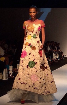 Agbani Darego stuns on the runway for Lanre Da Silva