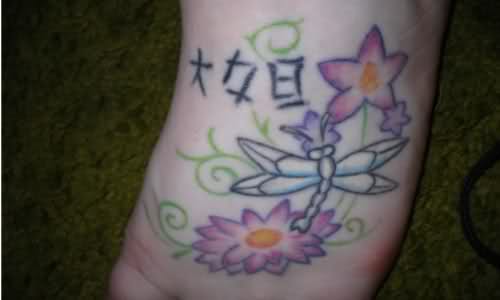Flower Tattoos On Foot