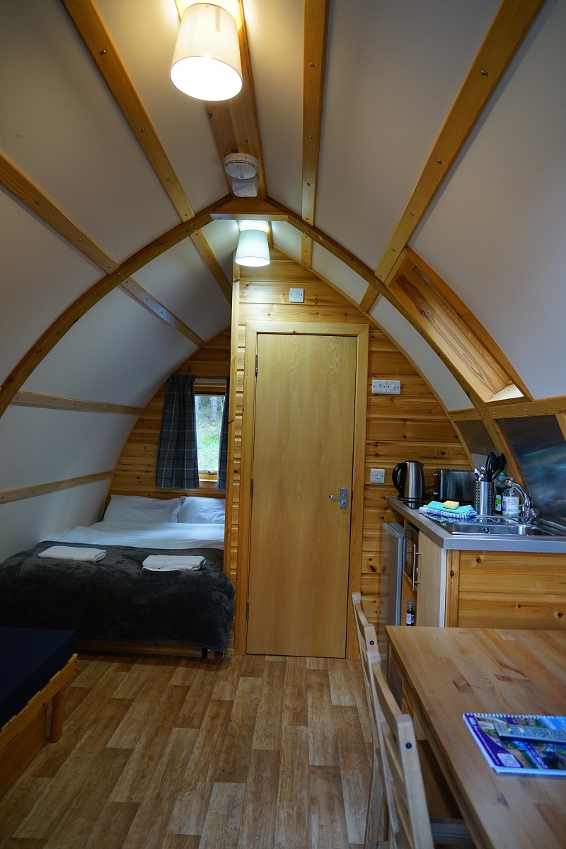 Inside the Wigwam Cabin at Wigwam Holidays Glenlivet