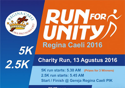 Run For Unity 2016 Jakarta gereja regina caeli pantai indah kapuk jakarta