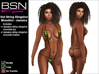 BSN Hot String Slingshot Monokini - Jamaica *Promo*