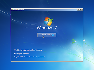 cara instal windows 7