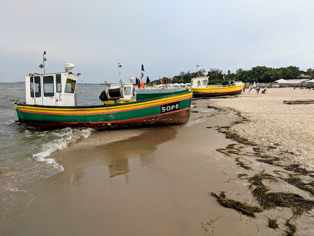 fishing boats in sopot