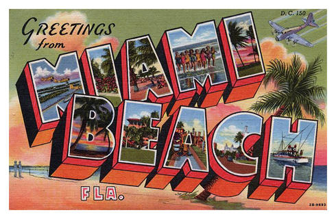 Miami Beach Vintage Postcard