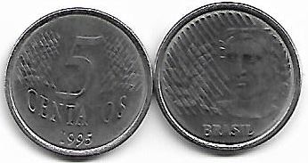 Moeda de 5 centavos, 1995