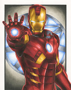 The Avengers: Tony Stark aka Iron Man done in copic markers. (avengers iron man art)