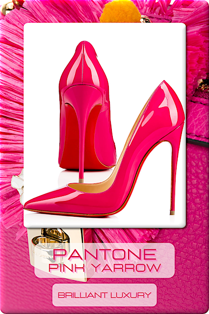 ♦Pantone Fashion Color Pink Yarrow #pantone #fashioncolor #pink #shoes #bags #brilliantluxury
