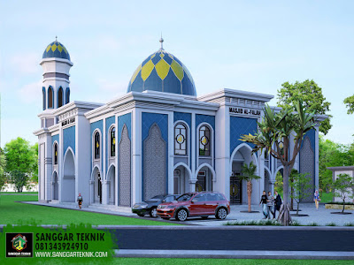 DESAIN MASJID MODERN 20X25 2 LANTAI