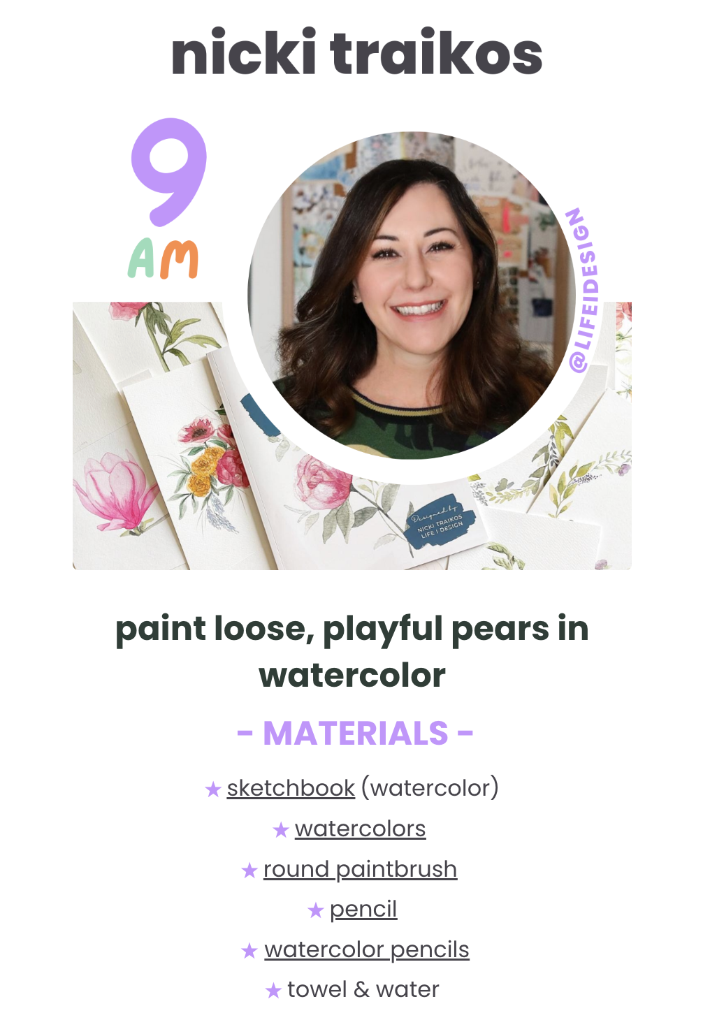 Watercolor Made Simple Book — Nicki Traikos, life i design